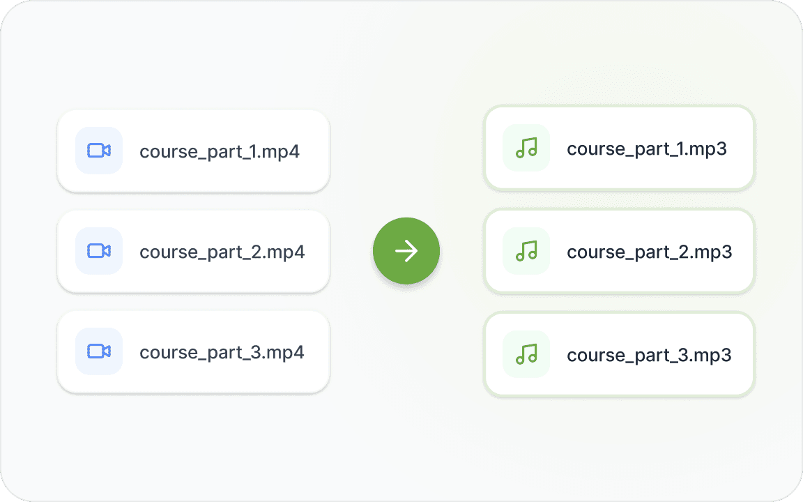 Batch extract audio from video files with one click